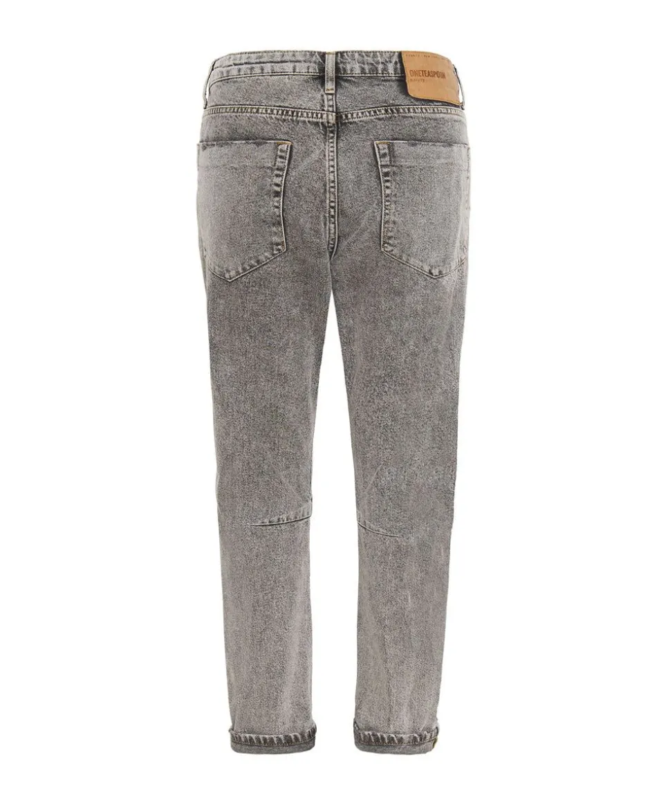 Denim Jeans|ONE TEASPOON Soft Grey Trashed Saints Boyfriend Jeans