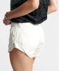Denim Shorts|ONE TEASPOON Soft White Bandits Low Waist Denim Shorts