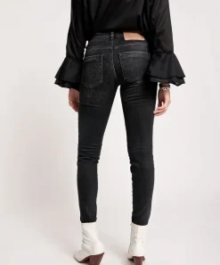 Denim Jeans|ONE TEASPOON Sonic Black Freebirds Ii Low Waist Skinny Jeans