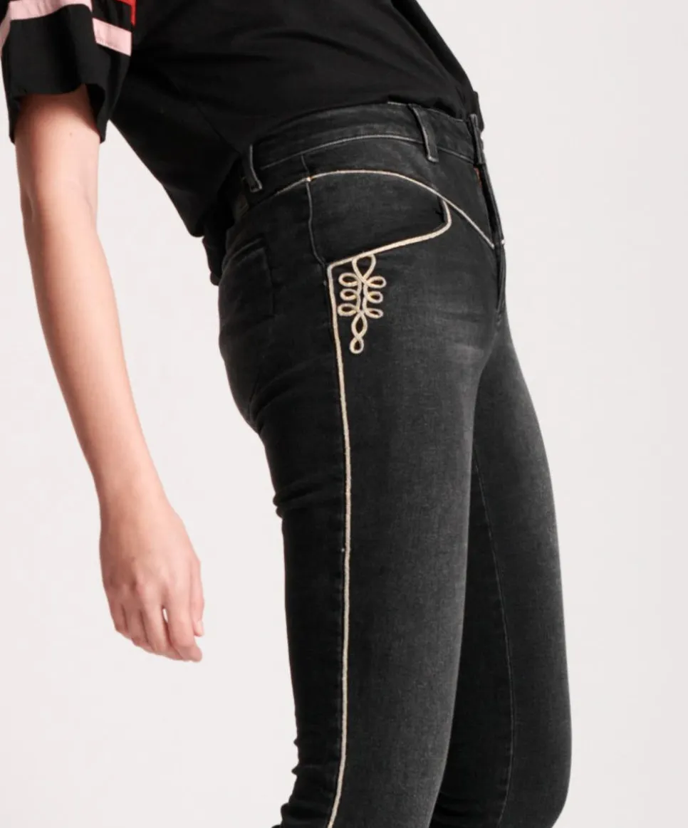 Denim Jeans|ONE TEASPOON Sonic Black Preachers High Waist Skinny Jeans