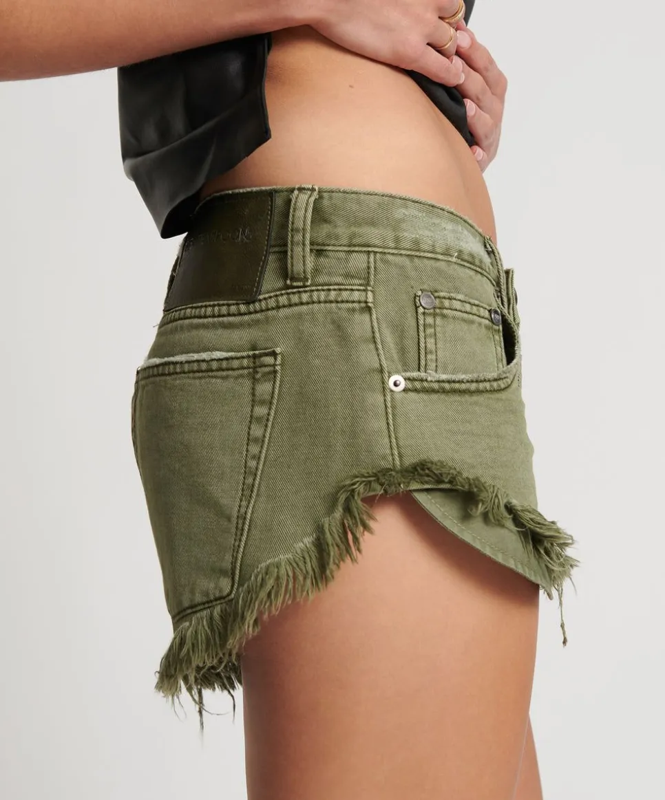 Denim Shorts|ONE TEASPOON St Khaki Dukes Low Waist Denim Shorts