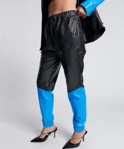 Bottoms|ONE TEASPOON Stand By Leather Track Pants