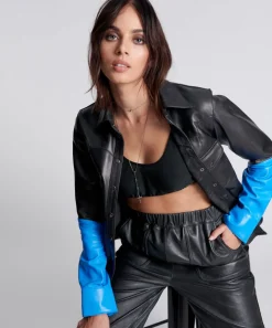 Bottoms|ONE TEASPOON Stand By Leather Track Pants