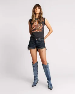 Denim Shorts|ONE TEASPOON Stoned Cowboy Dukes Low Waist Denim Shorts