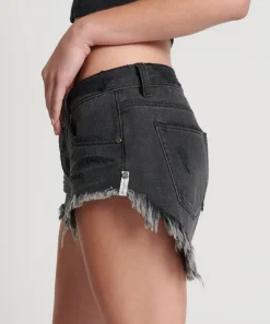 Denim Shorts|ONE TEASPOON Storm Grey Bonitas Low Waist Denim Shorts