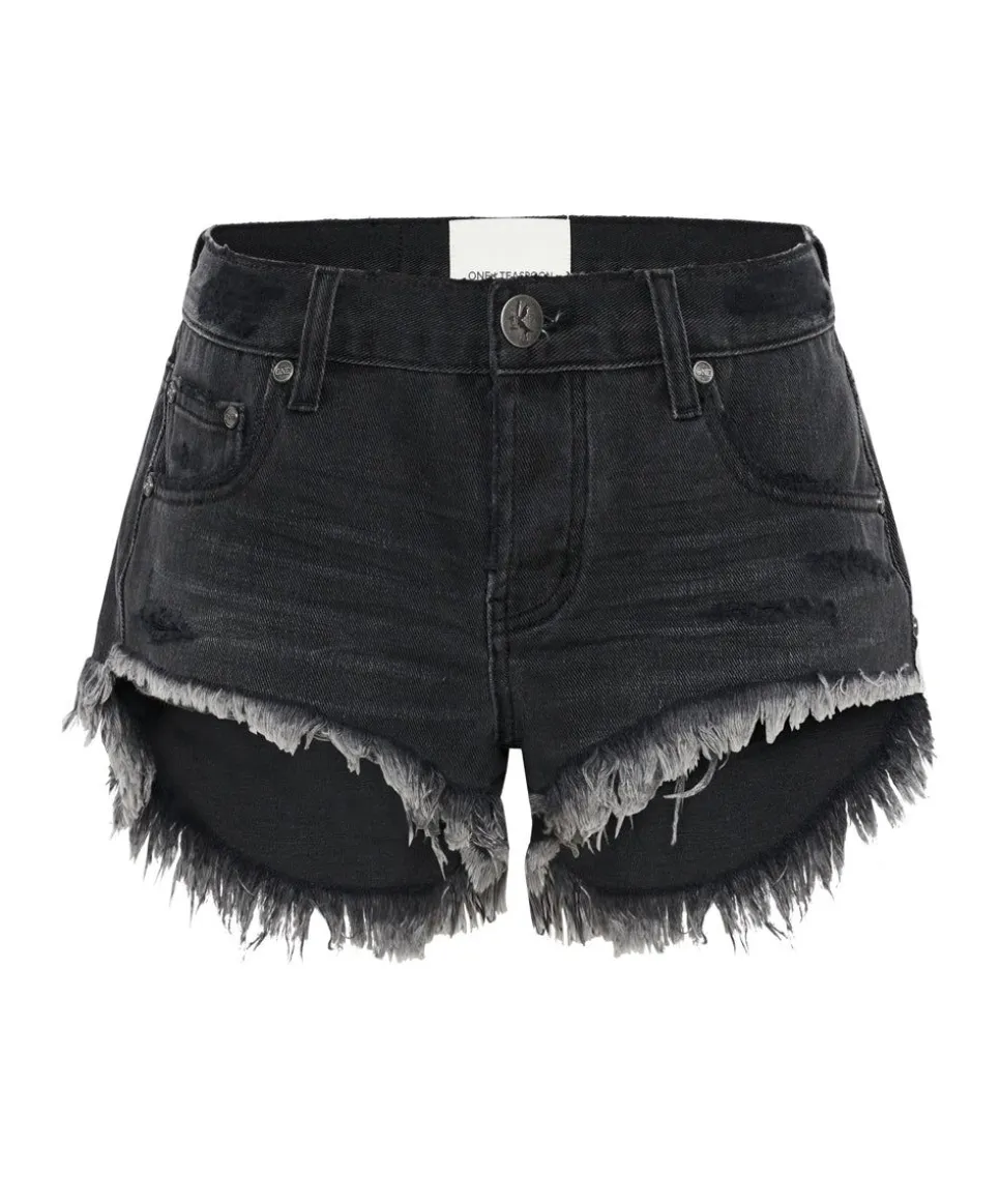 Denim Shorts|ONE TEASPOON Storm Grey Bonitas Low Waist Denim Shorts