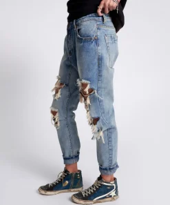 Denim Jeans|ONE TEASPOON Sunbleach Blue Saints Boyfriend Jeans