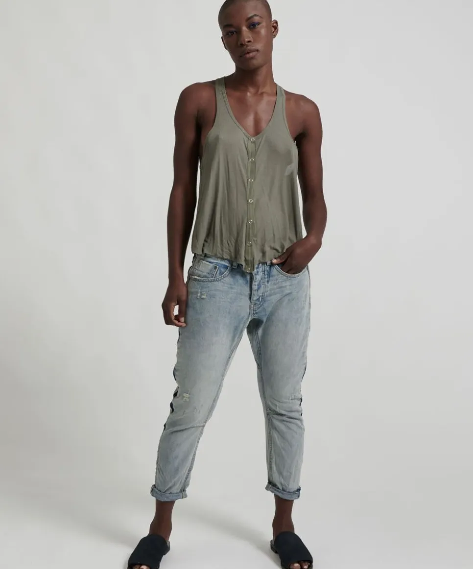 Denim Jeans|ONE TEASPOON Sunbleach Blue Saints Boyfriend Jeans