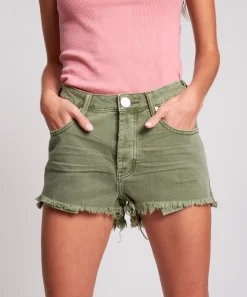 Denim Shorts|ONE TEASPOON Super Khaki Bonita High Waist Denim Shorts