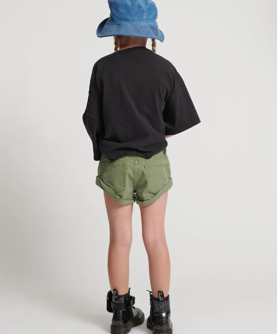 Clothing|ONE TEASPOON Super Khaki Kids Bandit Denim Shorts