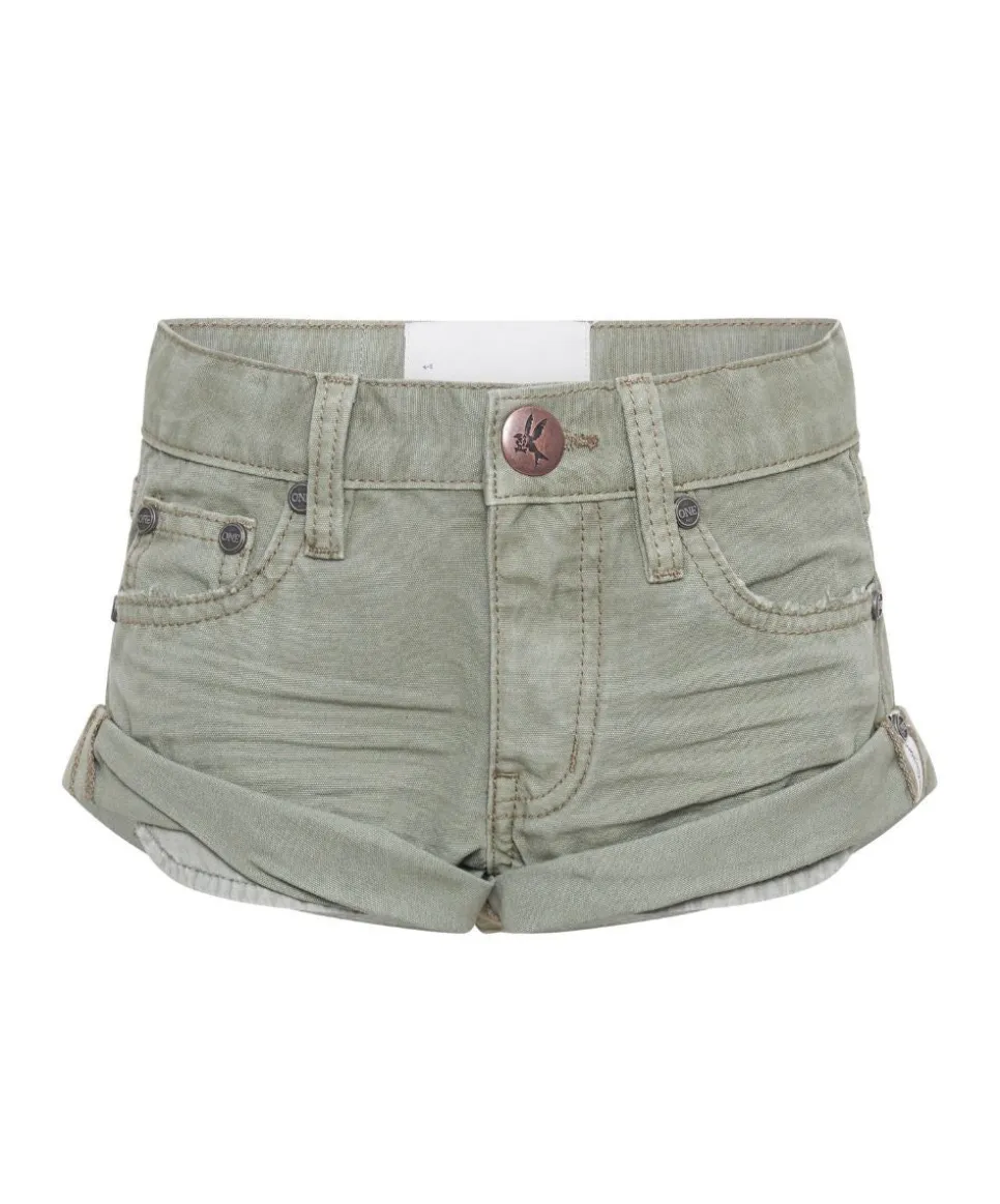 Clothing|ONE TEASPOON Super Khaki Kids Bandit Denim Shorts
