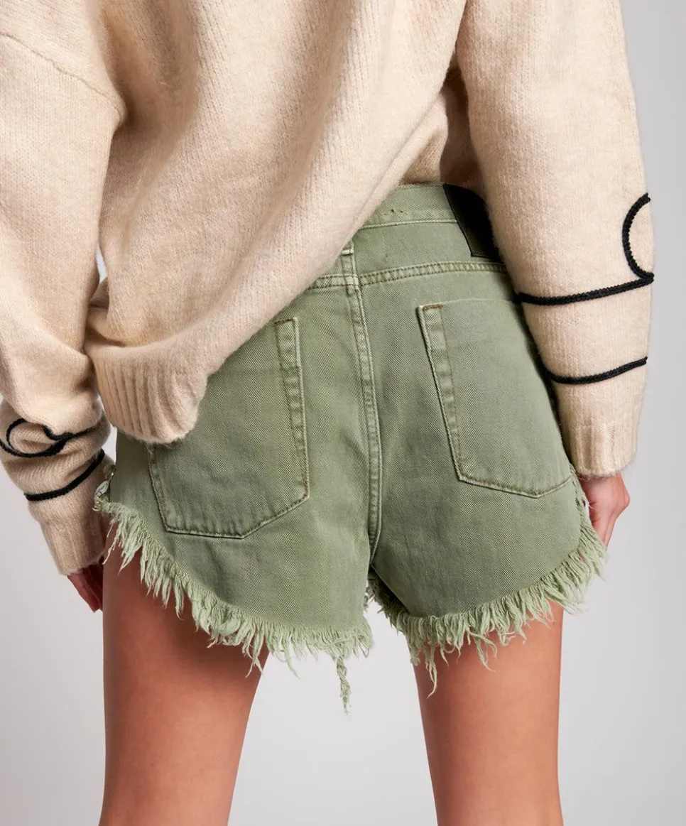 Denim Shorts|ONE TEASPOON Super Khaki Rollers Denim Shorts