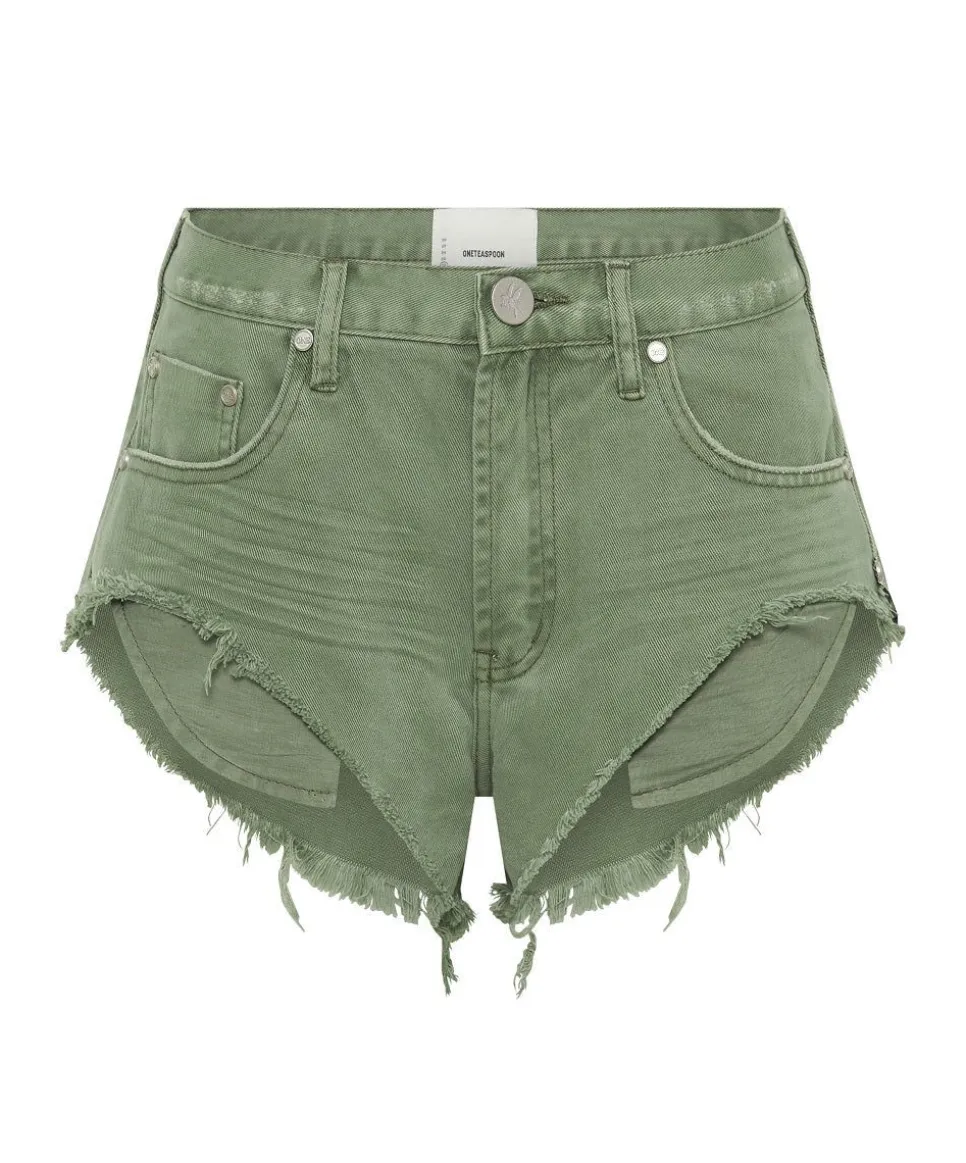 Denim Shorts|ONE TEASPOON Super Khaki Rollers Denim Shorts