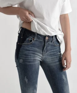 Denim Jeans|ONE TEASPOON Superstar Blue Hoodlums Mid Rise Skinny Jeans