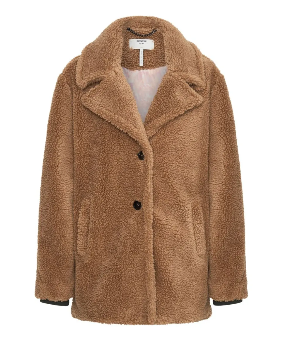 Jackets|ONE TEASPOON Tan Teddy Coat