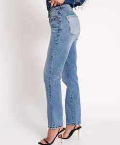 Denim Jeans|ONE TEASPOON Texas Blue Truckers Mid Rise Straight Leg Jeans
