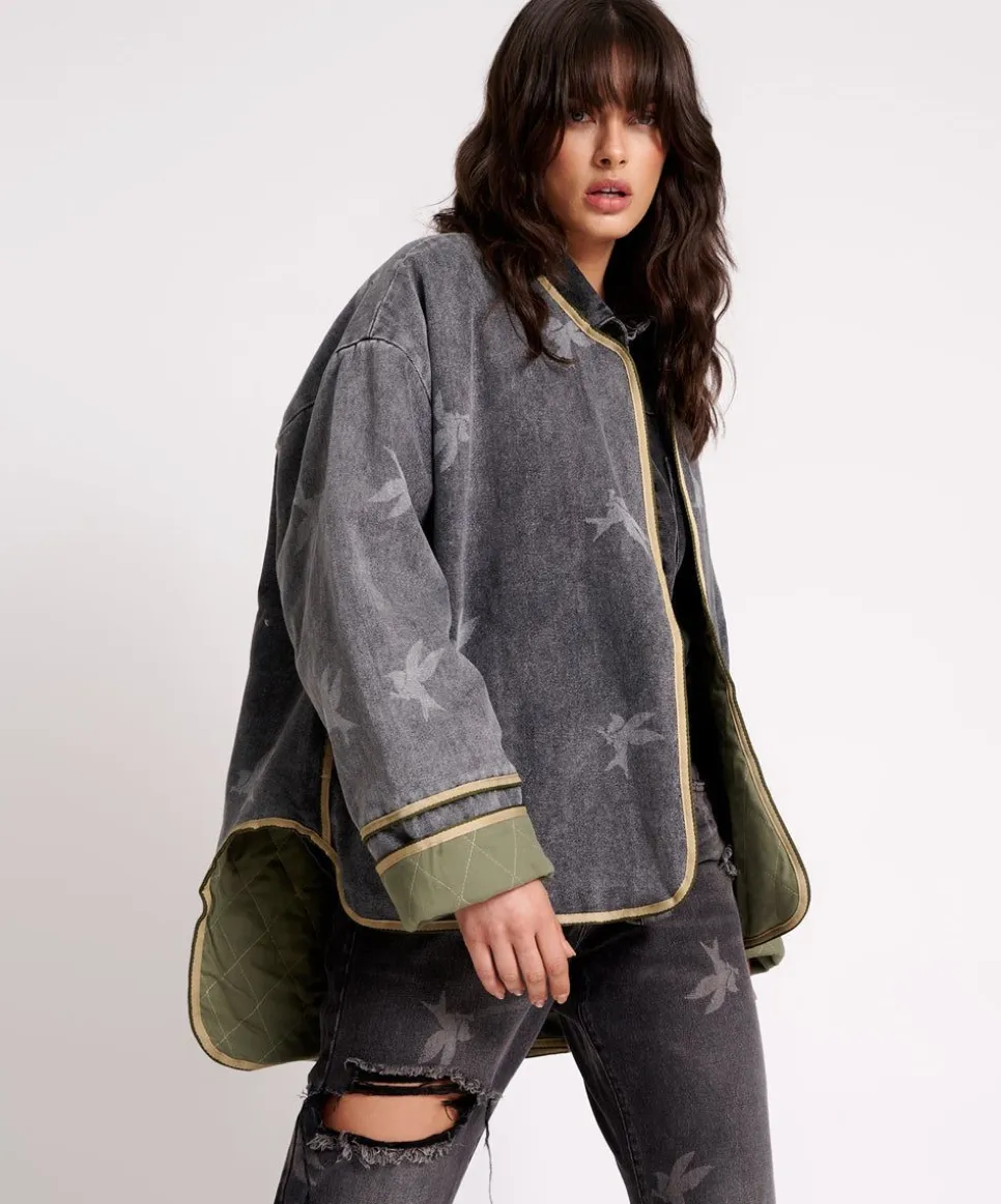Jackets|ONE TEASPOON The Bower Reversible Quilted Denim Jacket