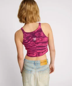 Tees & Tanks|ONE TEASPOON Tie Dye Heart Cropped Rib Tank