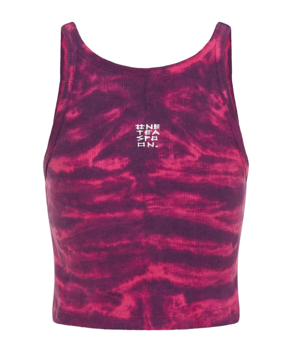 Tees & Tanks|ONE TEASPOON Tie Dye Heart Cropped Rib Tank