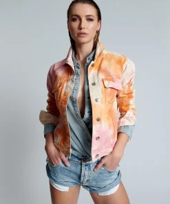 Jackets|ONE TEASPOON Tie Dye Mind Frequencies Denim Trucker Jacket