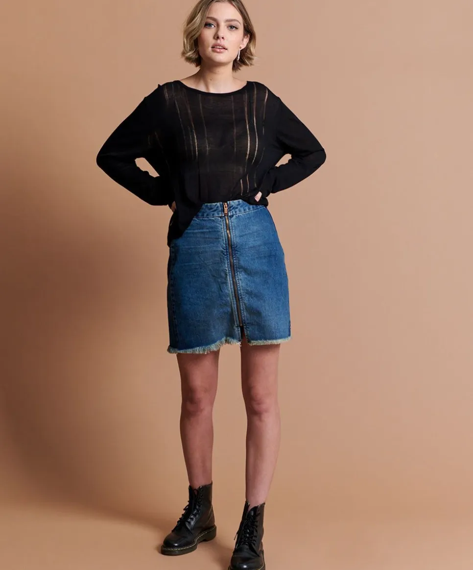Denim Skirts|ONE TEASPOON Tuscany Vixen High Waist Denim Skirt