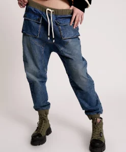 Bottoms|ONE TEASPOON Used Blue Cadet Jeans