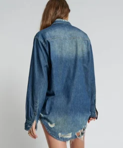 Shirts|ONE TEASPOON Used Blue Classic Everyday Denim Shirt