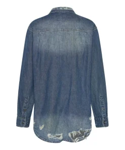 Shirts|ONE TEASPOON Used Blue Classic Everyday Denim Shirt