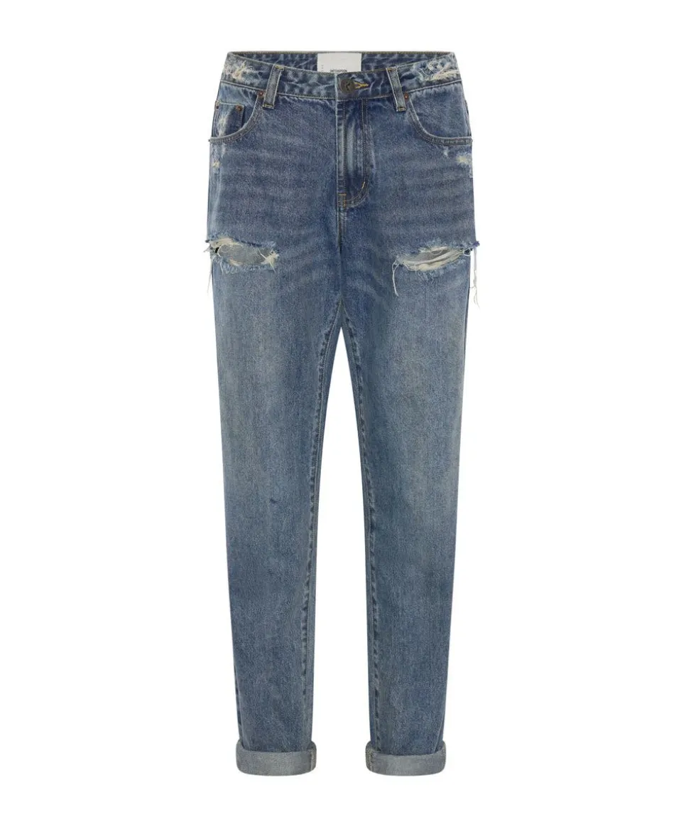 Denim Jeans|ONE TEASPOON Used Blue 1982S High Waist Balloon Jeans