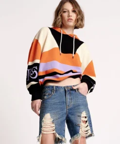 Denim Shorts|ONE TEASPOON Used Blue Stevies Long Length Boyfriend Shorts