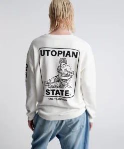 Hoodies And Sweats|ONE TEASPOON Utopian State Logo Sweater