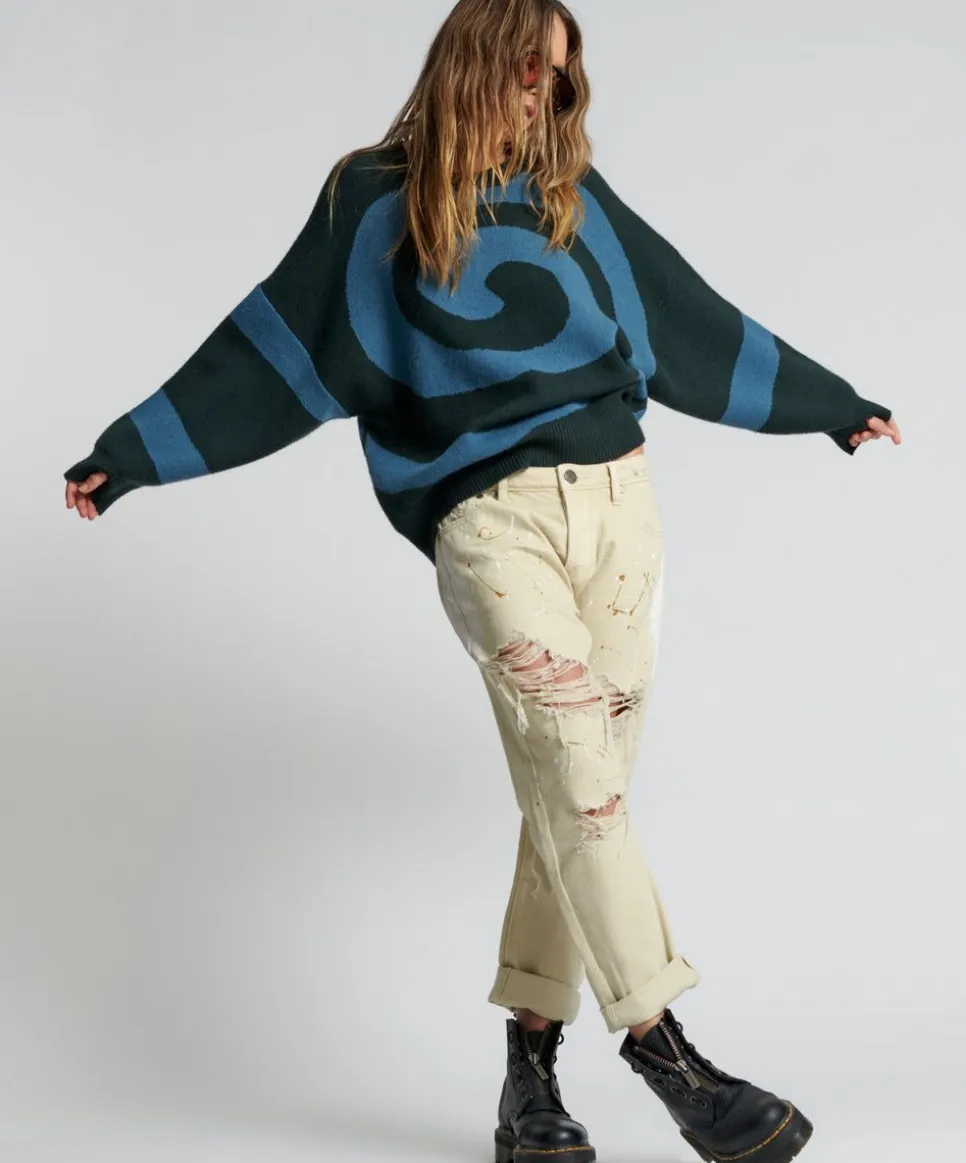 Denim Jeans|ONE TEASPOON Vegas Gold Painted Saints Boyfriend Jeans