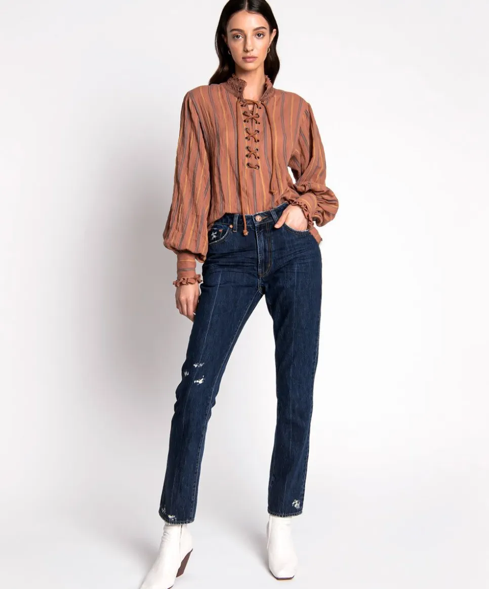 Denim Jeans|ONE TEASPOON Virgin Blue Awesome Baggies High Waist Straight Leg Jeans