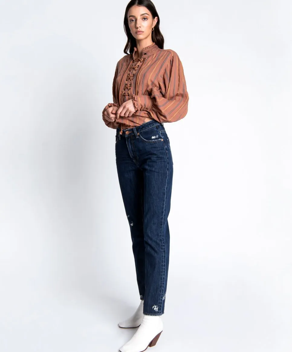 Denim Jeans|ONE TEASPOON Virgin Blue Awesome Baggies High Waist Straight Leg Jeans