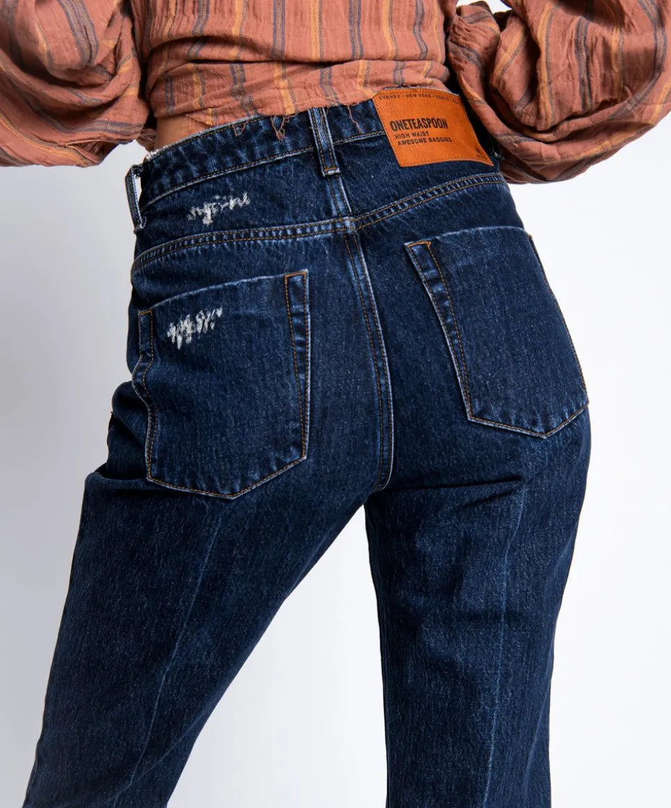 Denim Jeans|ONE TEASPOON Virgin Blue Awesome Baggies High Waist Straight Leg Jeans