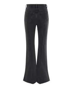Denim Jeans|ONE TEASPOON Washed Black High Waist Trumpet Flare Jeans