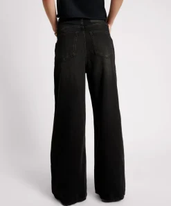 Denim Jeans|ONE TEASPOON Washed Black Love Machines Mid Waist Super Wide Leg Jeans