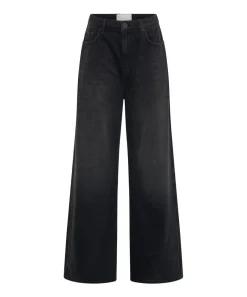 Denim Jeans|ONE TEASPOON Washed Black Love Machines Mid Waist Super Wide Leg Jeans