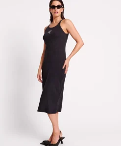 Midi & Maxi Dresses|ONE TEASPOON Washed Black Rib Singlet Dress