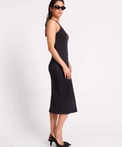 Midi & Maxi Dresses|ONE TEASPOON Washed Black Rib Singlet Dress
