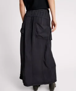 Denim Skirts|ONE TEASPOON Washed Black Tencel Parachute Skirt