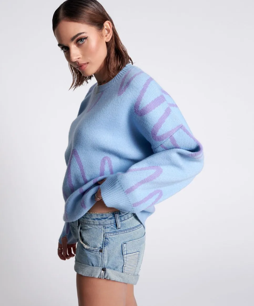 Knitwear|ONE TEASPOON Wave Length Knit Sweater