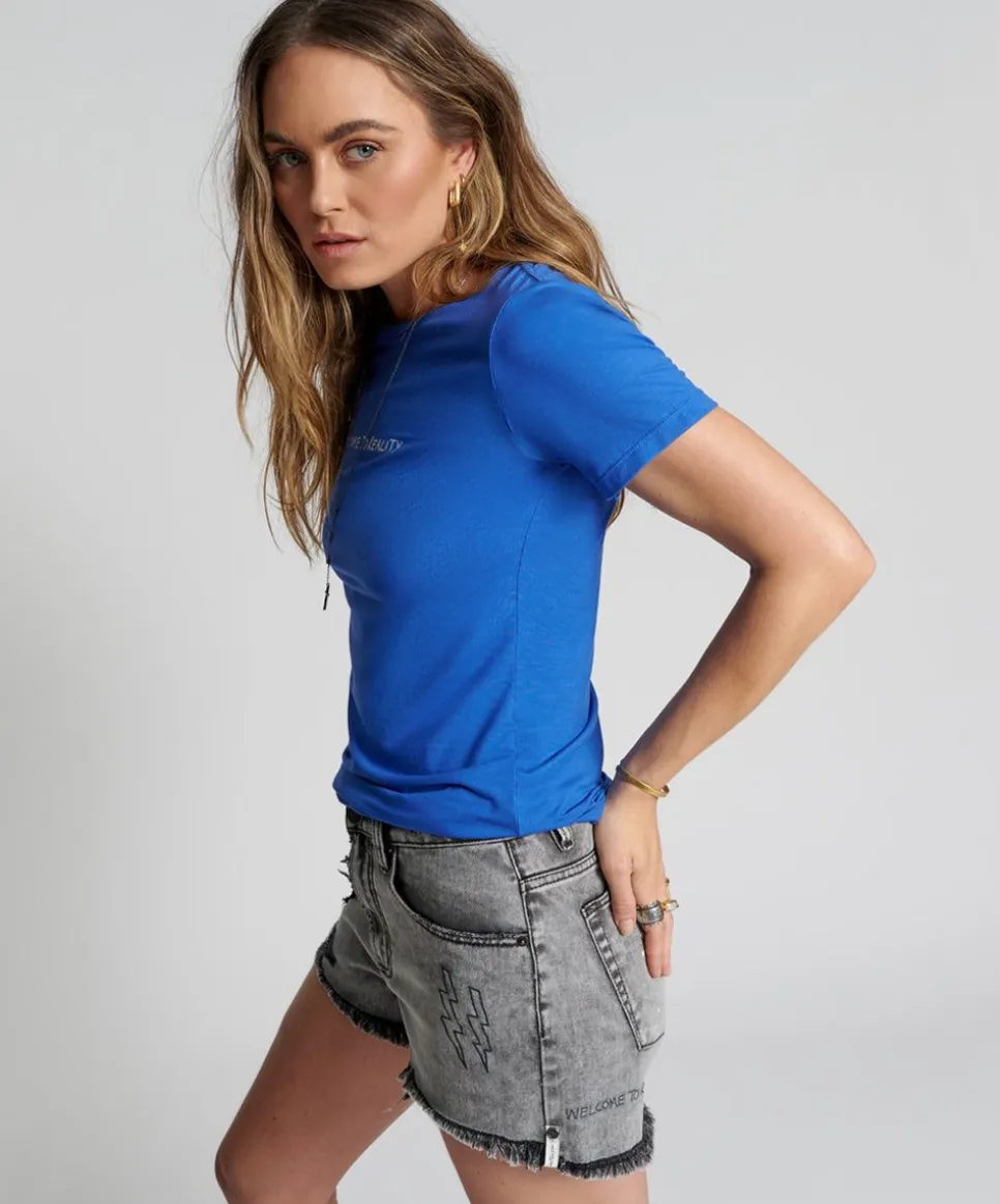 Graphic Tees|ONE TEASPOON Welcome To Reality Fitted Tee