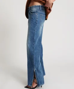 Denim Jeans|ONE TEASPOON Westland Blue Low Waist Riders Wide Leg Jeans