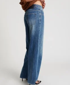 Denim Jeans|ONE TEASPOON Westland Blue Low Waist Riders Wide Leg Jeans