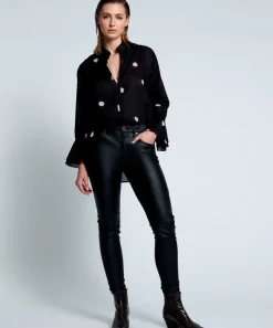 Denim Jeans|ONE TEASPOON Wet Black Freebirds Ii High Waist Skinny Jeans