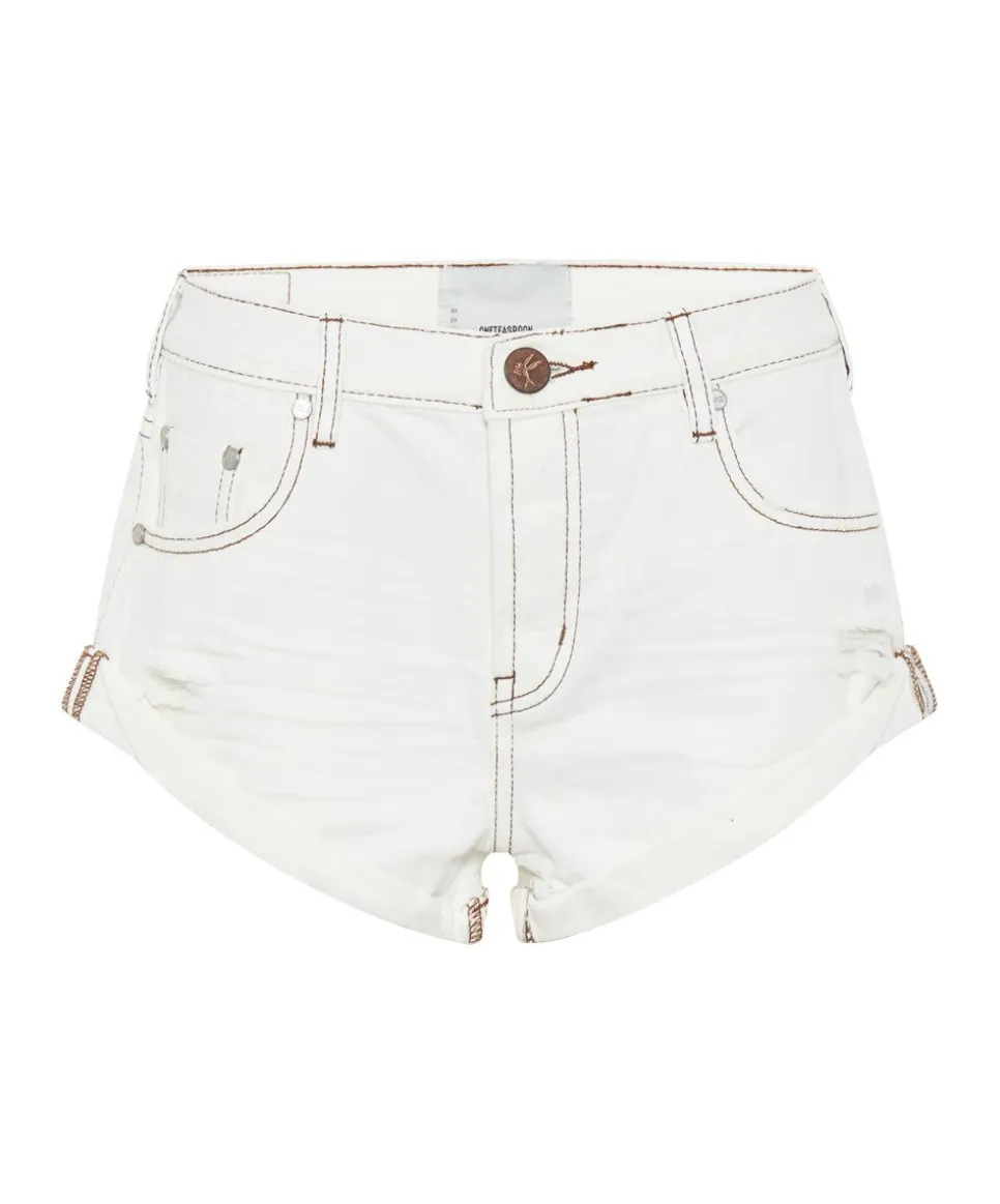 Denim Shorts|ONE TEASPOON White Beauty Bandits Denim Shorts