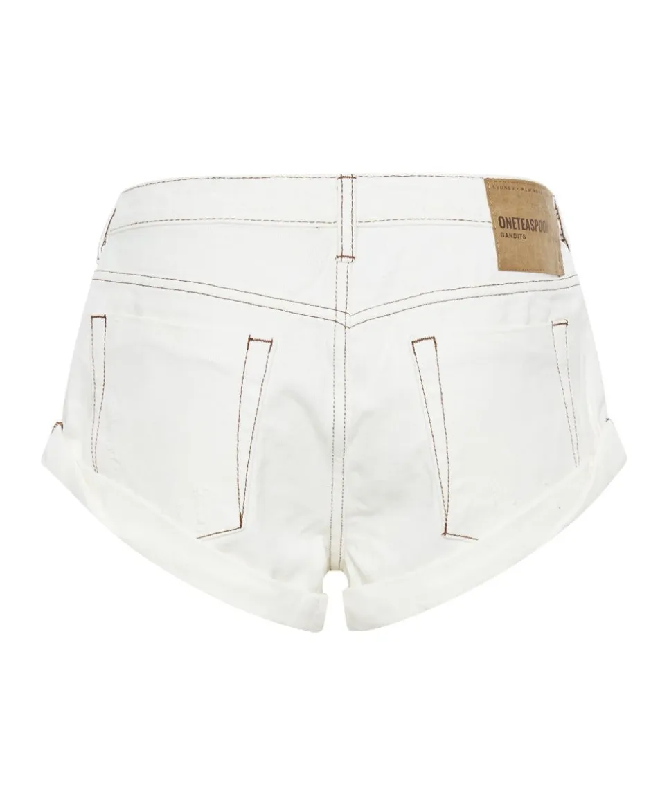 Denim Shorts|ONE TEASPOON White Beauty Bandits Denim Shorts