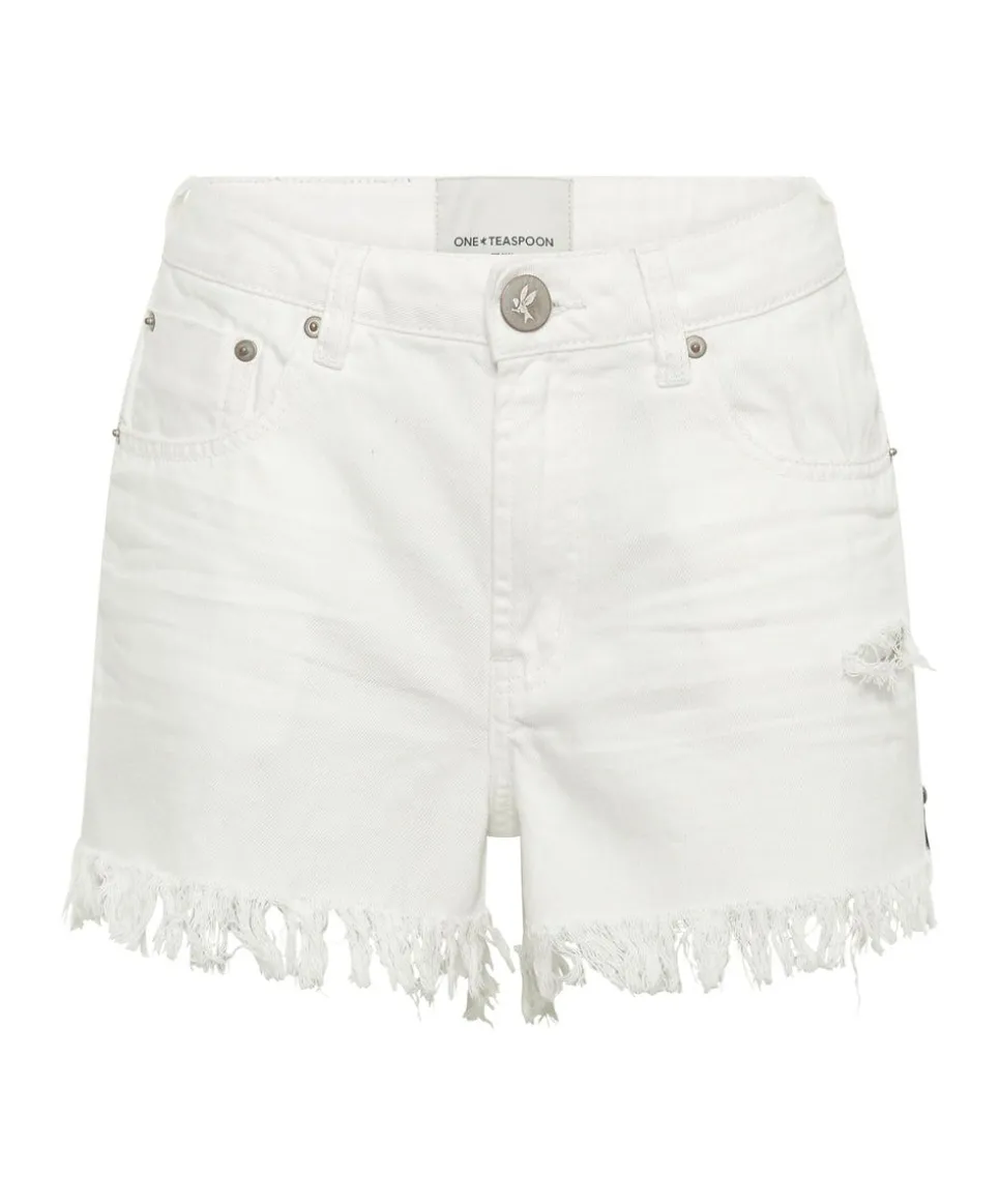 Denim Shorts|ONE TEASPOON White Beauty Bonitas High Waist Denim Shorts