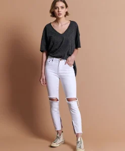 Denim Jeans|ONE TEASPOON White Beauty High Waist Freebirds
